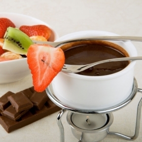 degustazione della fondue au chocolat - oltrebosco