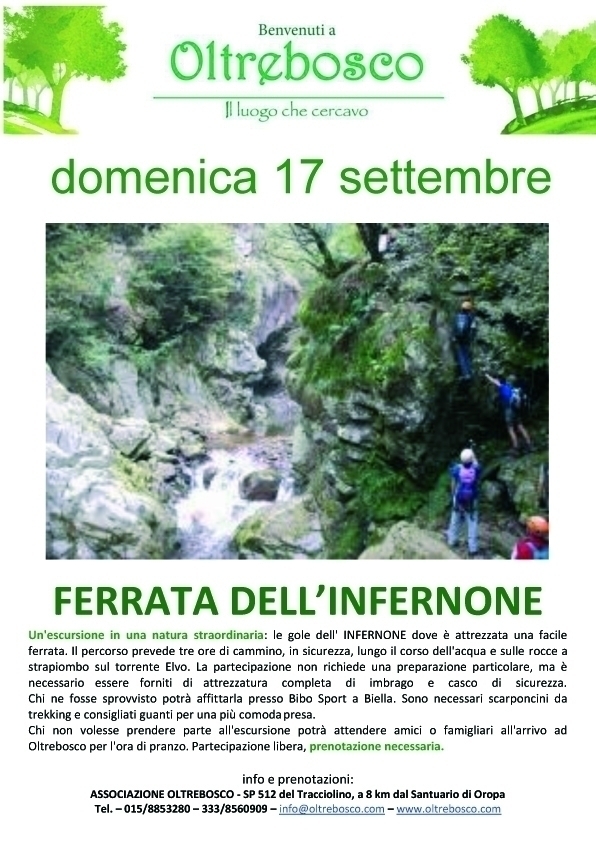 ritorno alla ferrata dell'infernone - oltrebosco